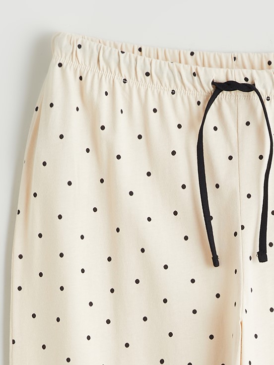 Pijama Takım BEJ BASKILI