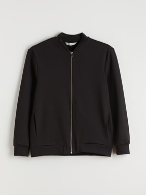 Fermuarlı Sweatshirt AÇIK BEJ