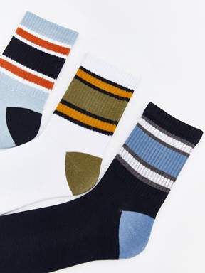 Soket Çorap KARIŞIK RENK İPLİĞİ BOYALI