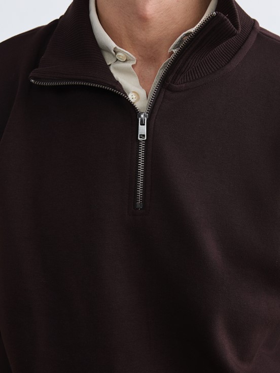 Sweatshirt KOYU KAHVERENGİ