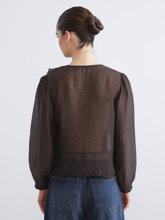 Bluz KOYU KAHVERENGİ