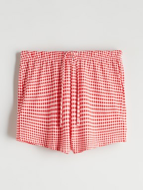 Şortlu Pijama Takımı KIRMIZI BASKILI