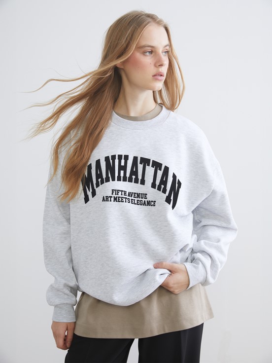 Sweatshirt AÇIK GRİ MELANJ