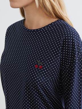 Pijama Takım LACİVERT BASKILI