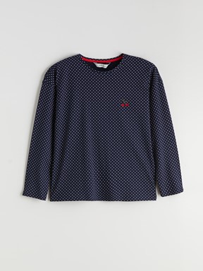 Pijama Takım LACİVERT BASKILI