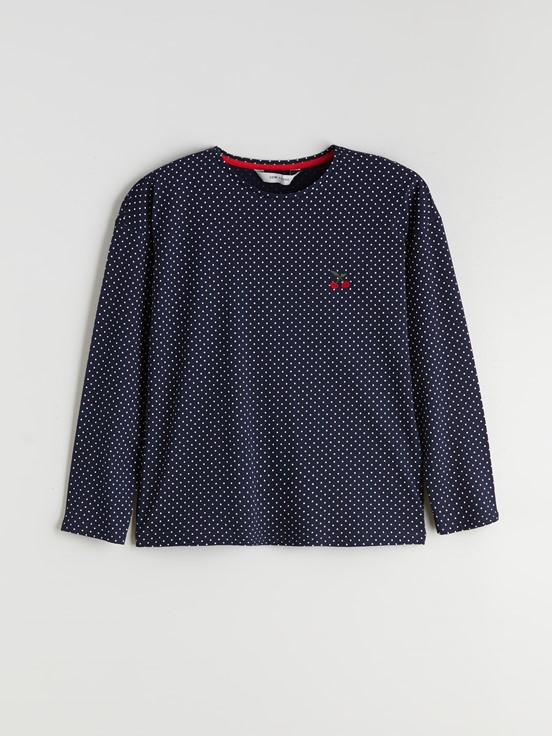 Pijama Takım LACİVERT BASKILI