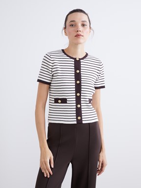 Hırka KAHVERENGİ ÇİZGİLİ