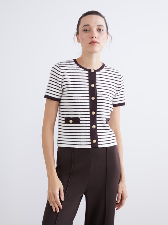 Hırka KAHVERENGİ ÇİZGİLİ