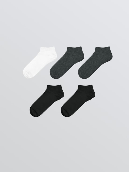 Patik Çorap KARIŞIK RENK İPLİĞİ BOYALI