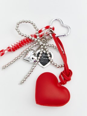 Kalp Aksesuarlı Çanta Charmı KARIŞIK