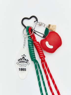 Elma Aksesuarlı Çanta Charmı KARIŞIK