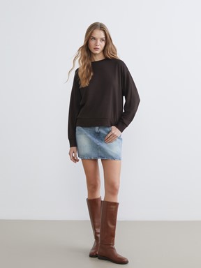 Sweatshirt KAHVERENGİ
