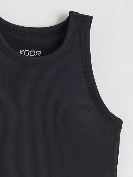 Bisiklet Yaka Kadın Sporcu Atleti YENİ SİYAH