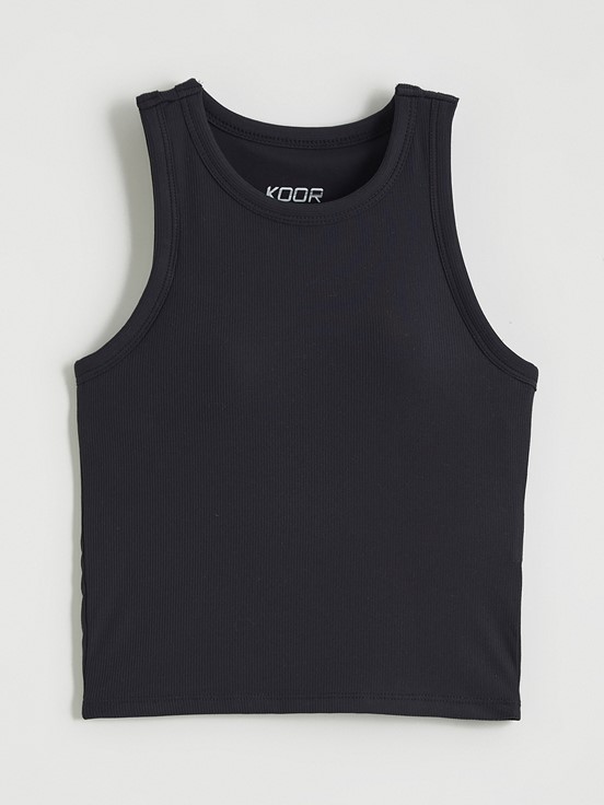 Bisiklet Yaka Kadın Sporcu Atleti YENİ SİYAH