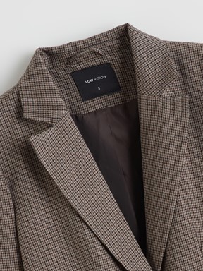 Blazer Ceket KAHVERENGİ EKOSELİ