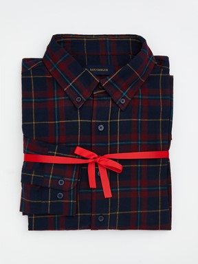 LCW CLASSIC Regular Fit Uzun Kollu Ekose Erkek Oduncu Gömlek BORDO EKOSELİ