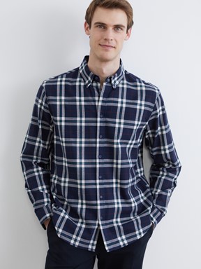 LCW CLASSIC Regular Fit Uzun Kollu Ekose Erkek Oduncu Gömlek BORDO EKOSELİ