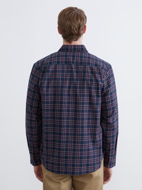 LCW CLASSIC Regular Fit Uzun Kollu Ekose Erkek Oduncu Gömlek LACİVERT EKOSELİ