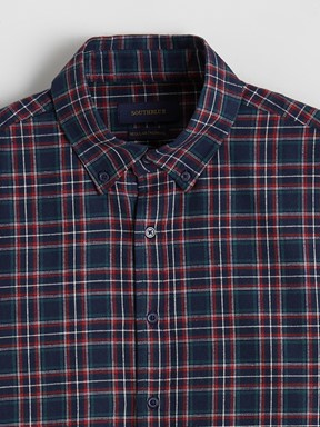 LCW CLASSIC Regular Fit Uzun Kollu Ekose Erkek Oduncu Gömlek LACİVERT EKOSELİ