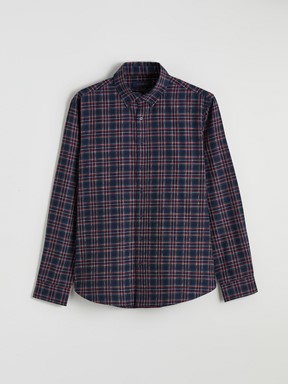 LCW CLASSIC Regular Fit Uzun Kollu Ekose Erkek Oduncu Gömlek LACİVERT EKOSELİ