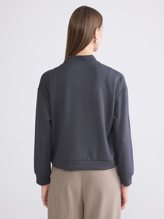 Fermuarlı Sweatshirt ANTRASİT