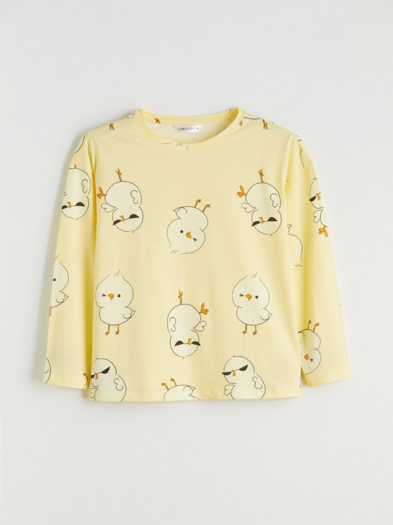 Pijama Takım AÇIK SARI BASKILI