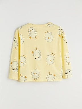 Pijama Takım AÇIK SARI BASKILI