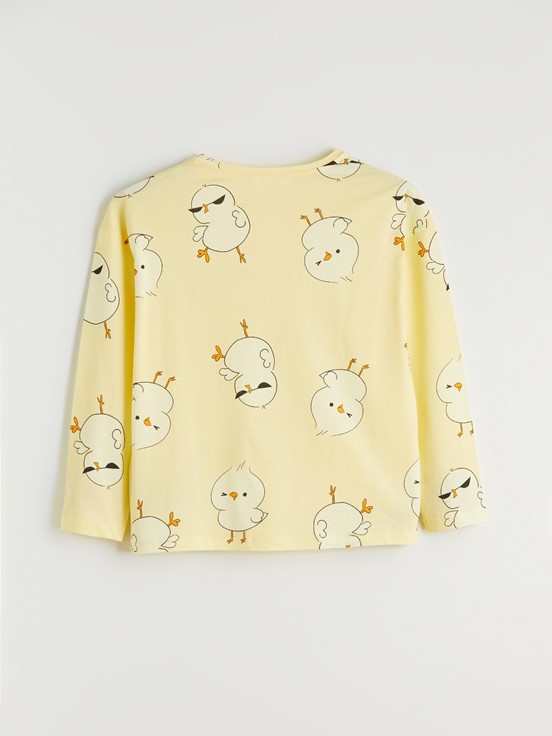 Pijama Takım AÇIK SARI BASKILI