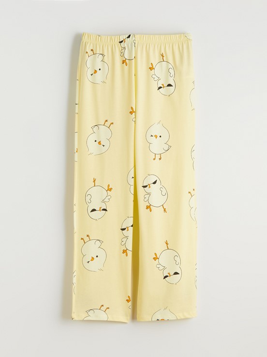 Pijama Takım AÇIK SARI BASKILI