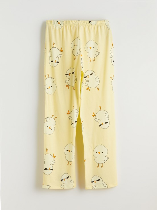 Pijama Takım AÇIK SARI BASKILI