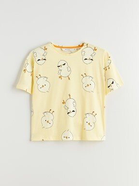 Pijama Takım PASTEL SARI BASKILI