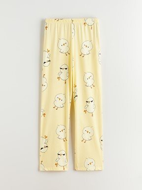 Pijama Takım PASTEL SARI BASKILI