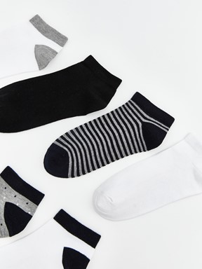 Patik Çorap KARIŞIK RENK İPLİĞİ BOYALI