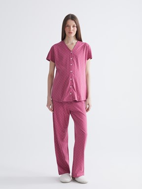 Pijama Takım KOYU GRİ BASKILI