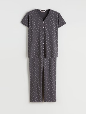 Pijama Takım KOYU GRİ BASKILI