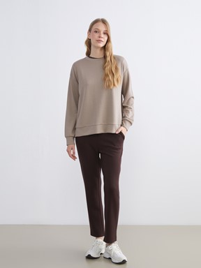 Sweatshirt AÇIK KAHVERENGİ