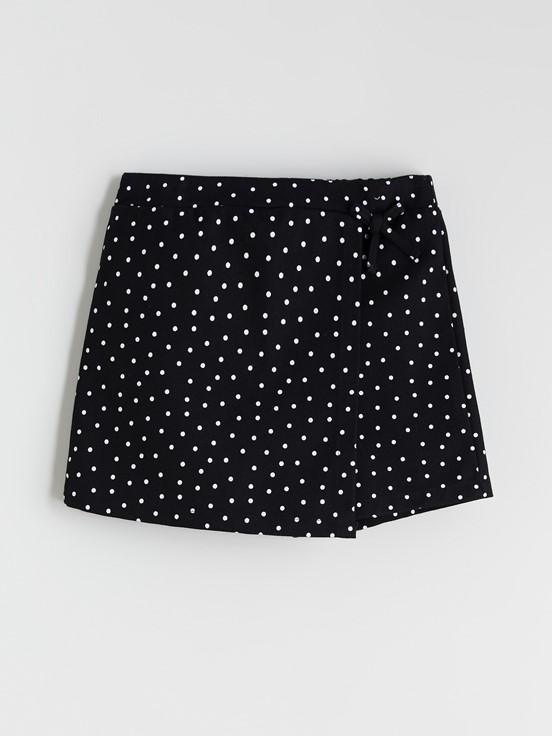 Şort Etek SİYAH BASKILI