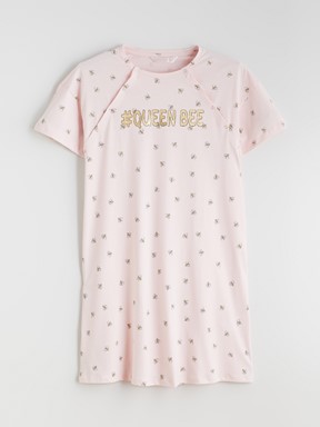 Gecelik AÇIK PEMBE BASKILI