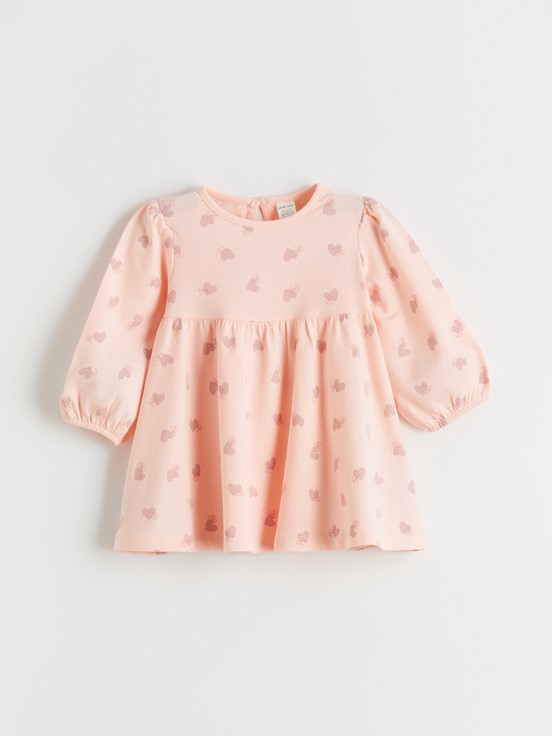 Elbise PEMBE BASKILI