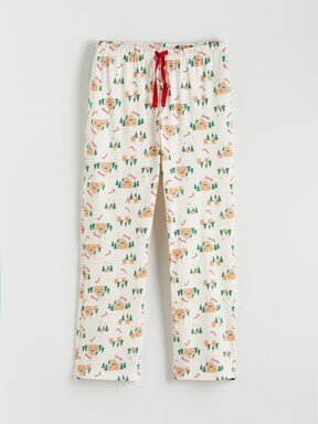 Pijama Takım EKRU BASKILI