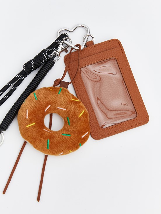 İpli Kadın Çanta Charmı KAHVERENGİ