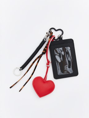 İpli Kadın Çanta Charmı SİYAH