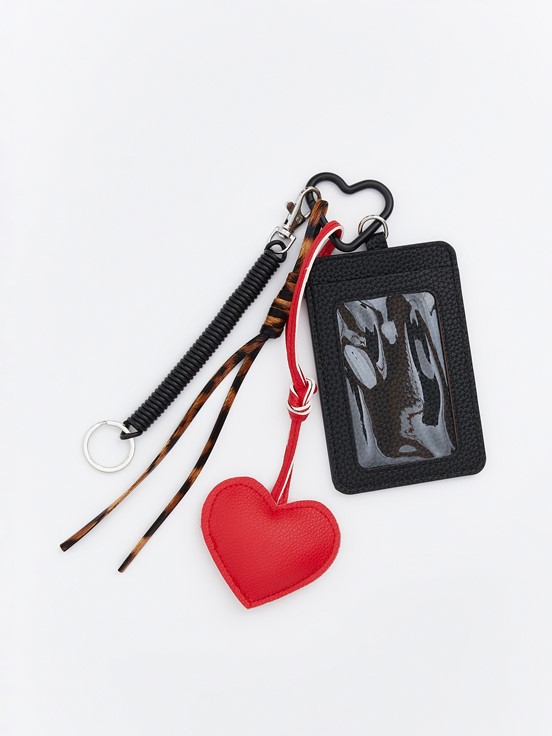 İpli Kadın Çanta Charmı SİYAH