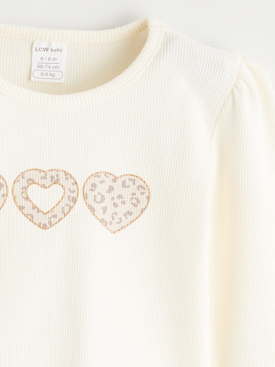 Tişört BEJ BASKILI