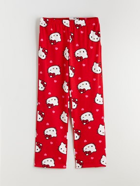 Pijama Takım CANLI KIRMIZI BASKILI