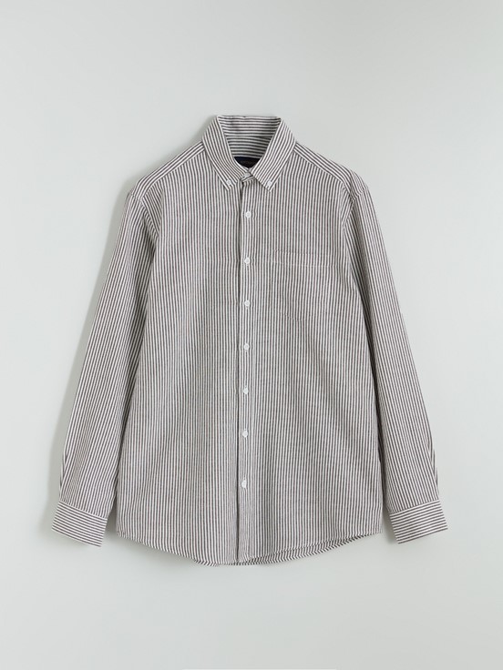 Gömlek KAHVERENGİ ÇİZGİLİ