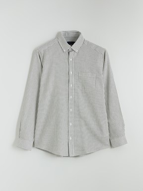 Gömlek KAHVERENGİ ÇİZGİLİ