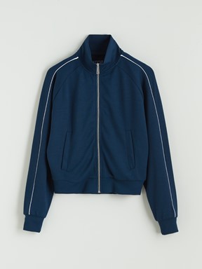 Fermuarlı Sweatshirt LACİVERT