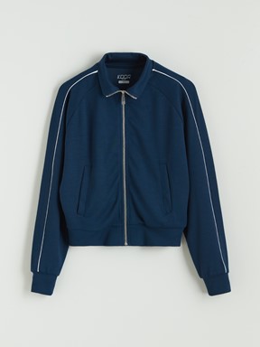 Fermuarlı Sweatshirt LACİVERT