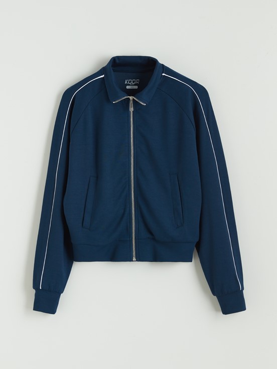 Fermuarlı Sweatshirt LACİVERT